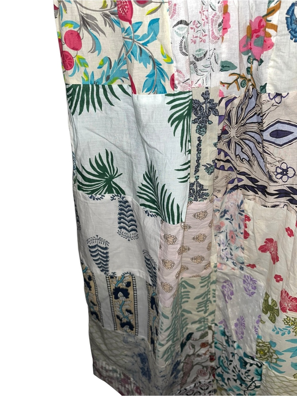 POL OS Patchwork Floral Wide-Leg Cotton Pants - Picture 7 of 7